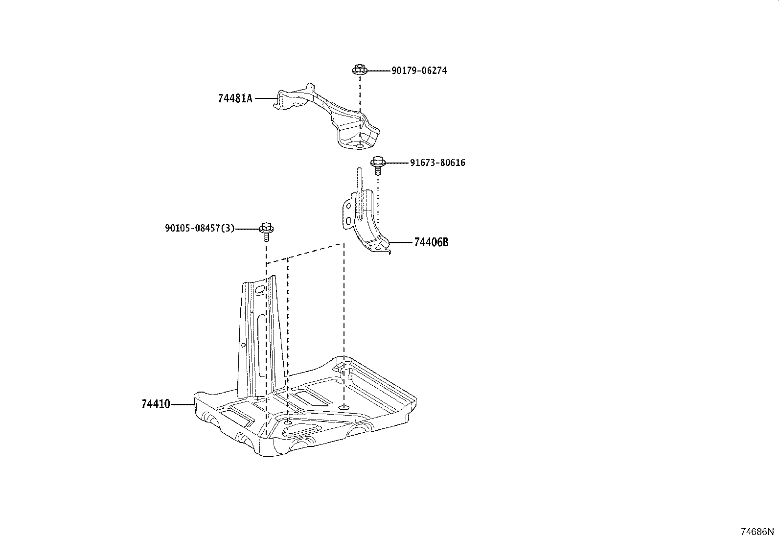 Exploded illustration 74686N