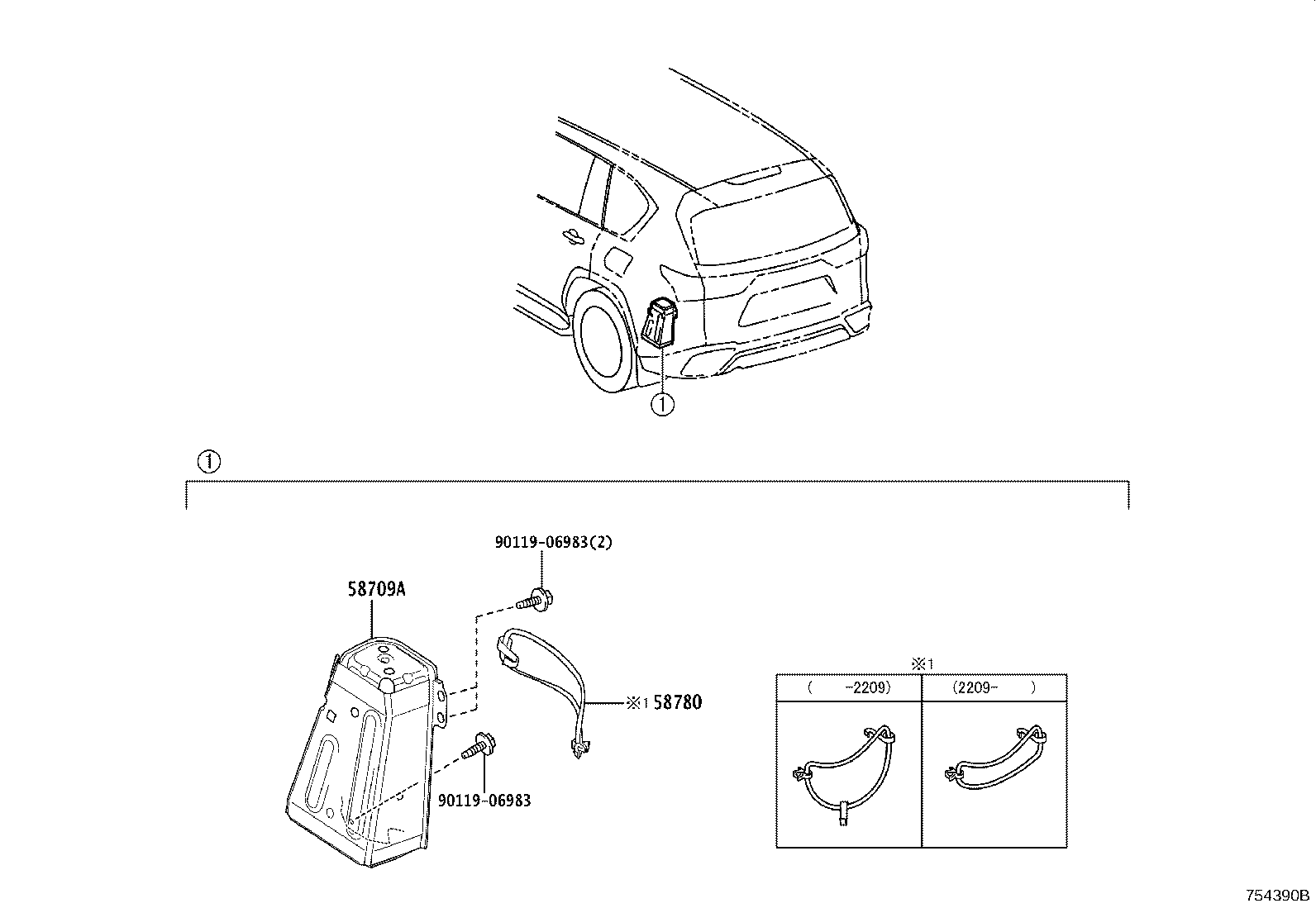 Exploded illustration 754390B