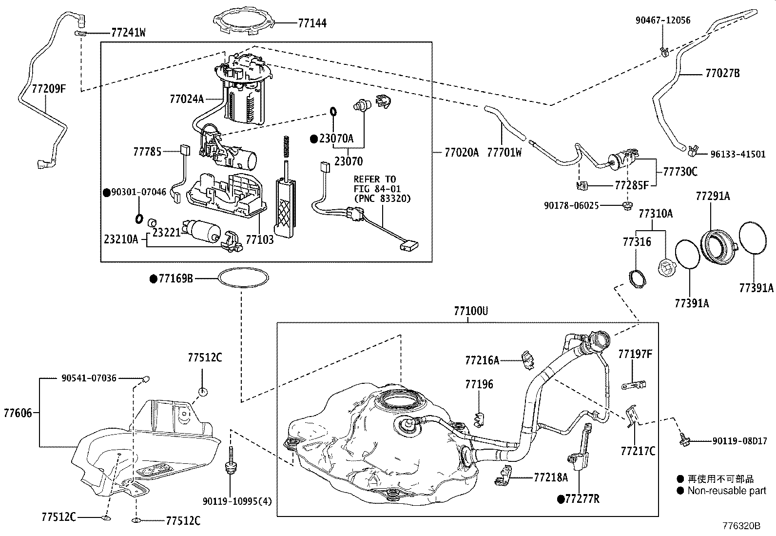Exploded illustration 776320B