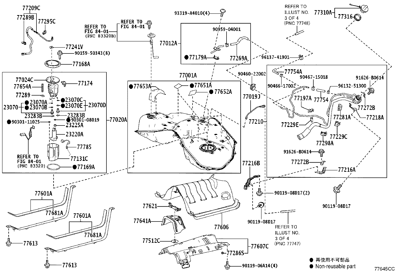 Exploded illustration 77645CC