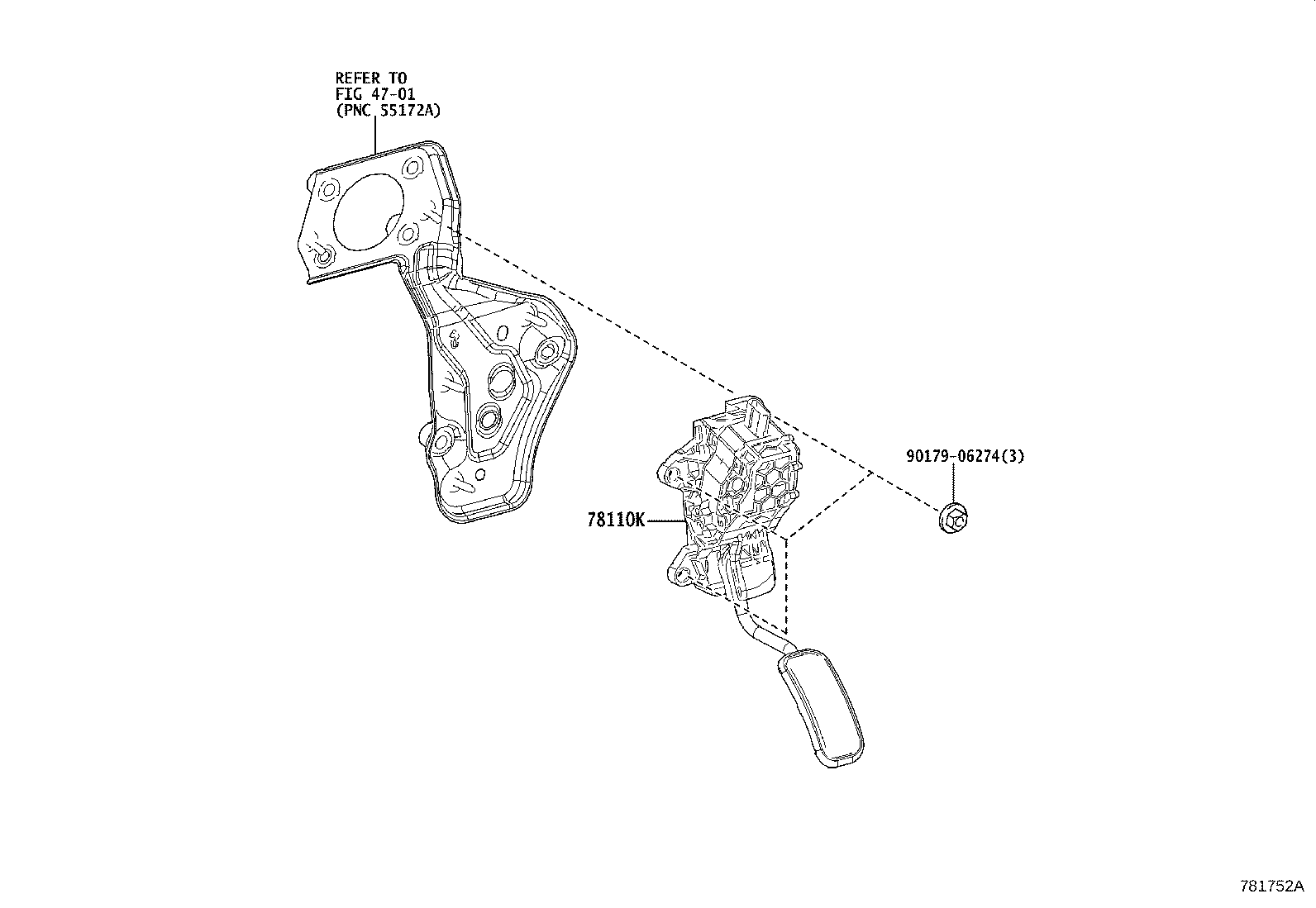 Exploded illustration 781752A