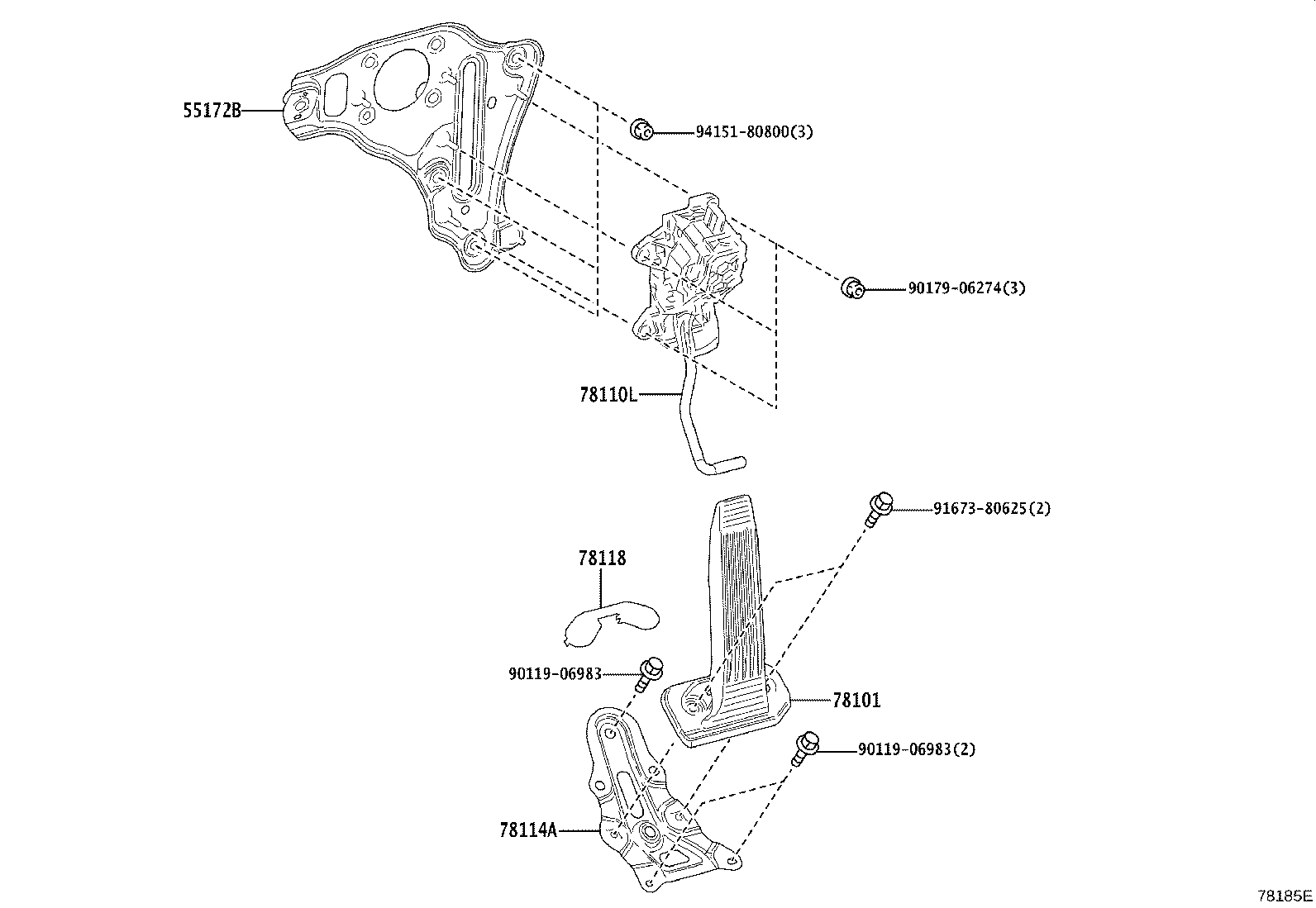 Exploded illustration 78185E