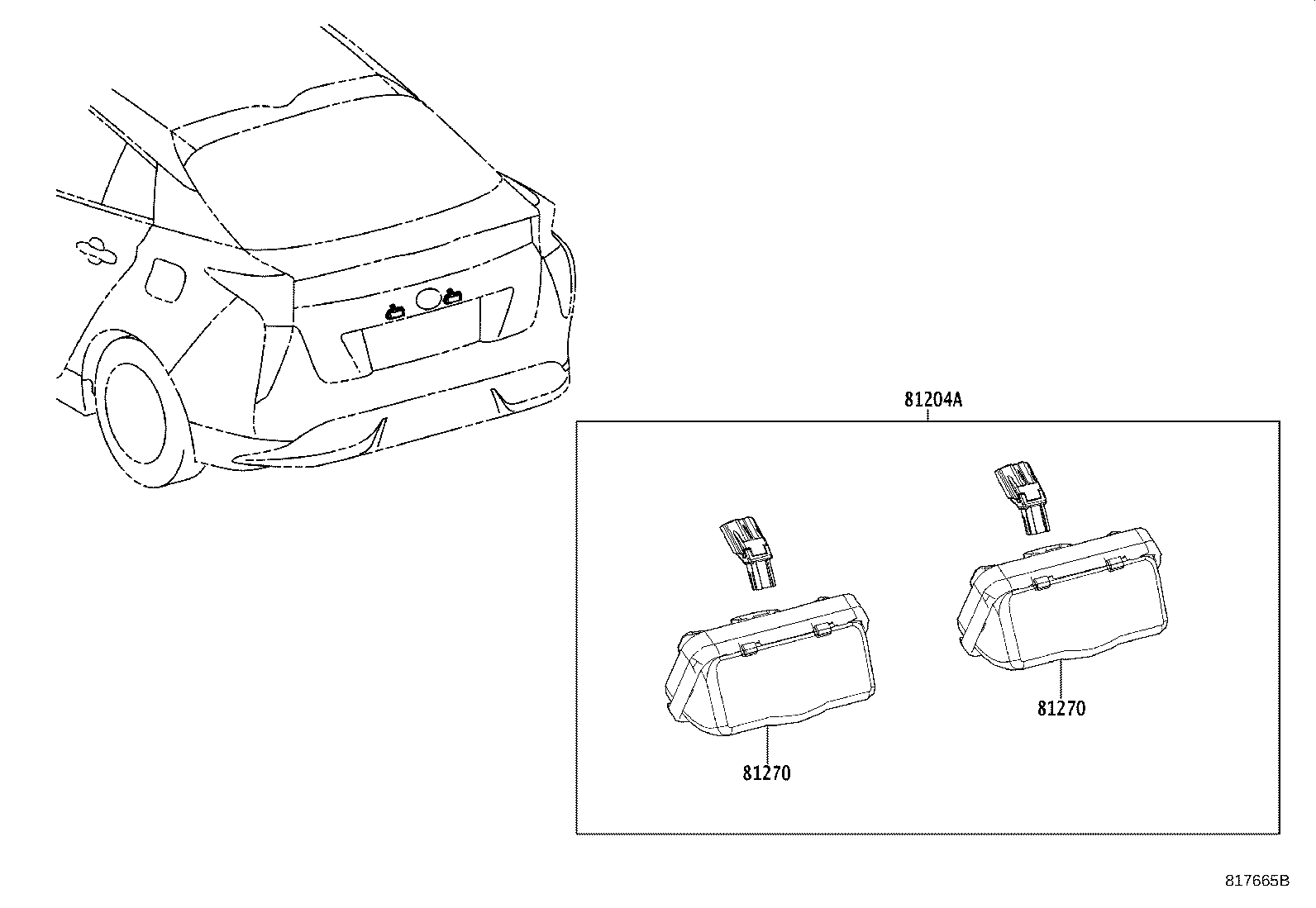 Exploded illustration 817665B