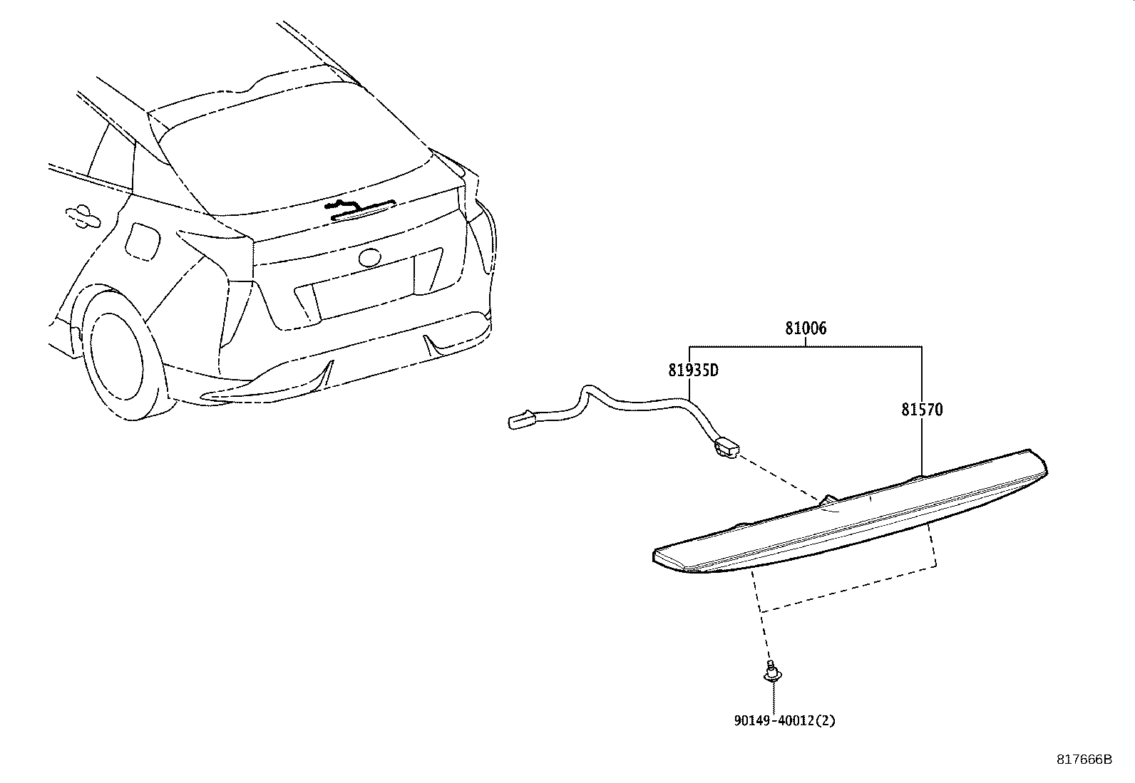 Exploded illustration 817666B