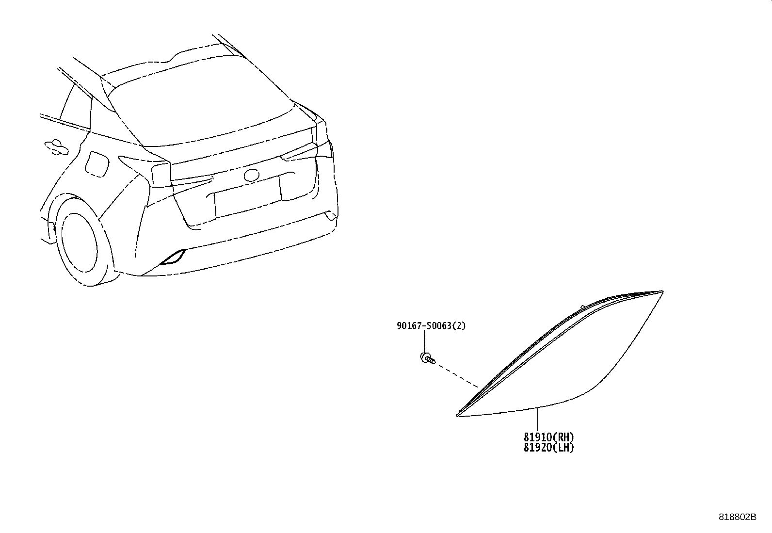 Exploded illustration 818802B
