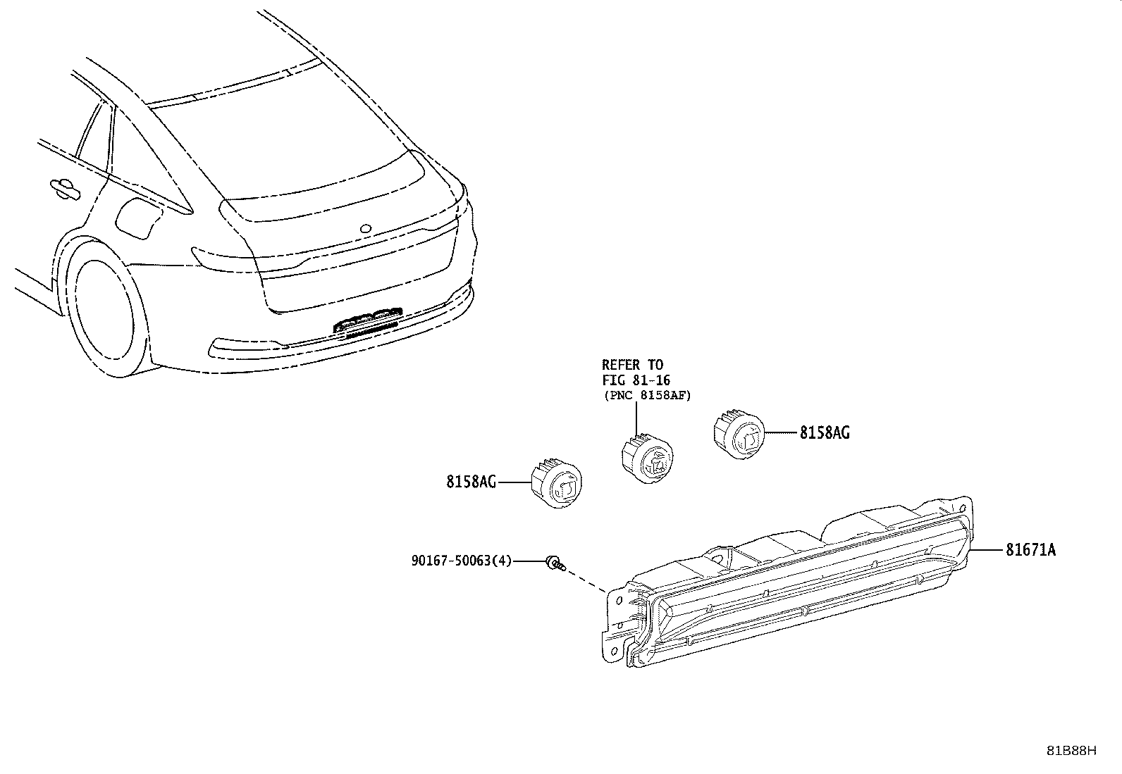 Exploded illustration 81B88H
