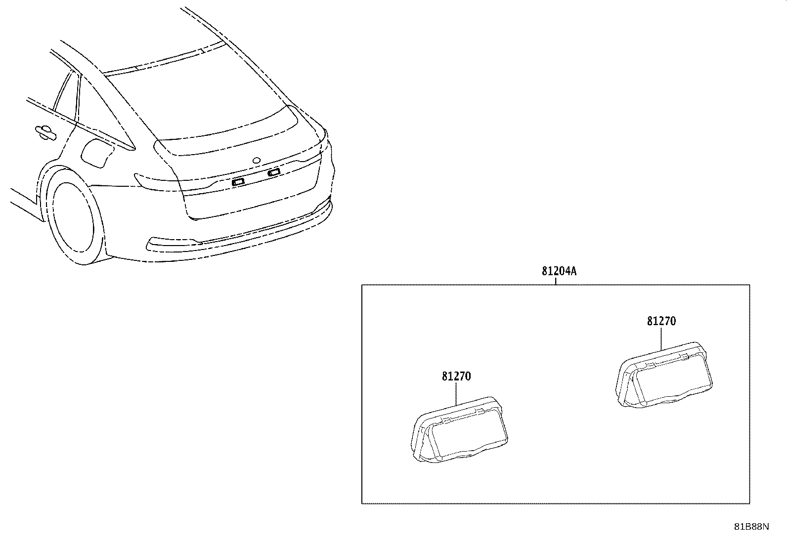 Exploded illustration 81B88N