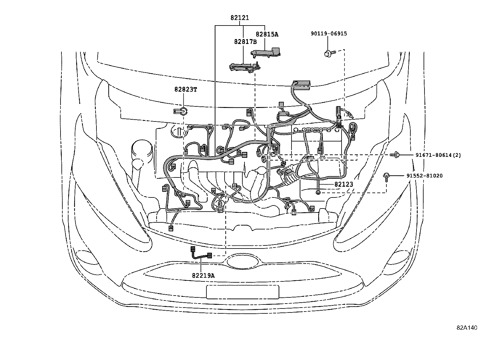 Exploded illustration 82A140