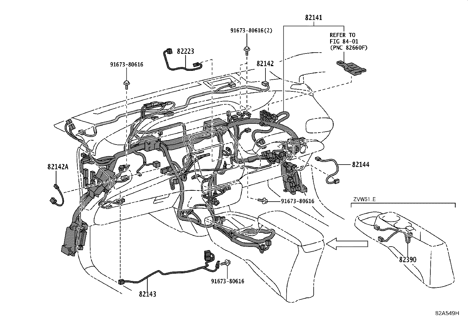 Exploded illustration 82A549H