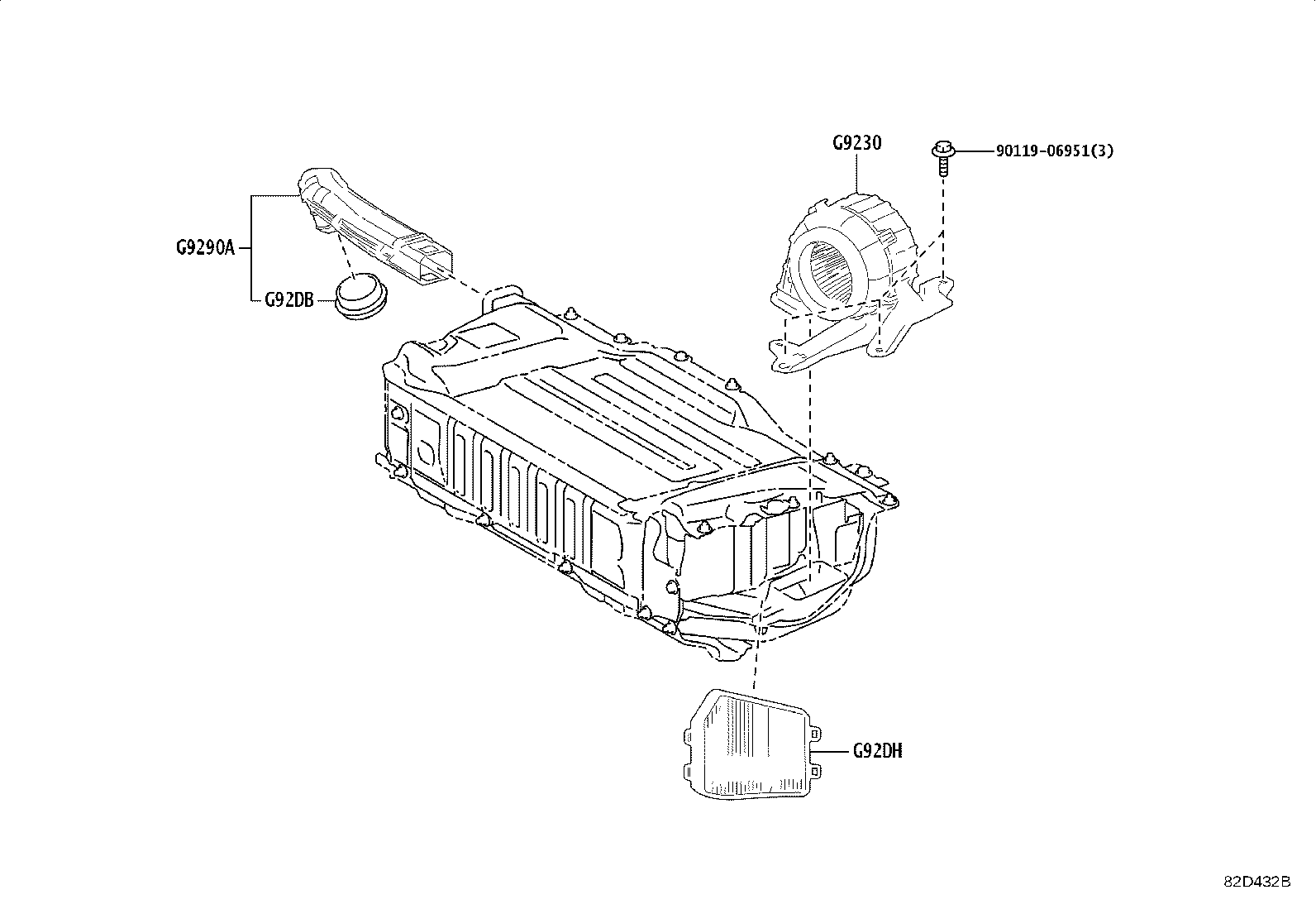 Exploded illustration 82D432B