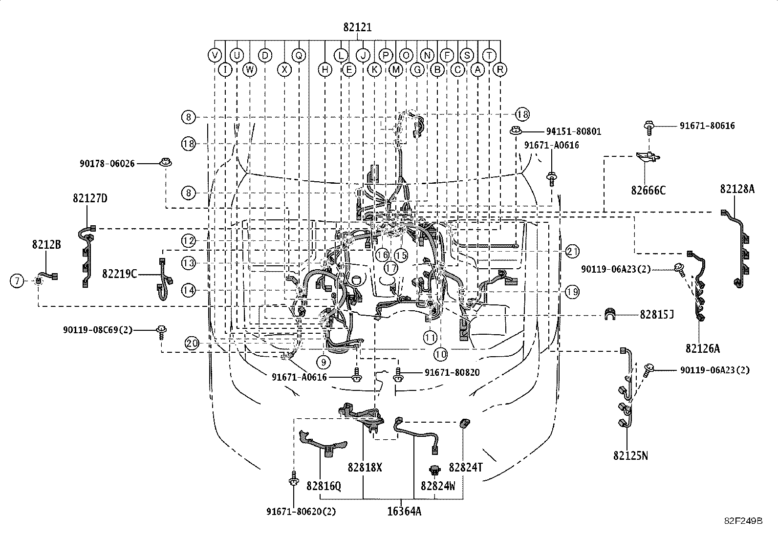 Exploded illustration 82F249B