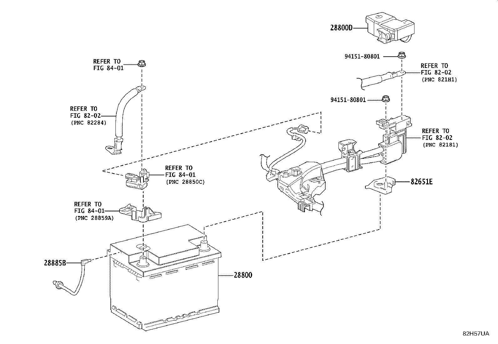 Exploded illustration 82H57UA