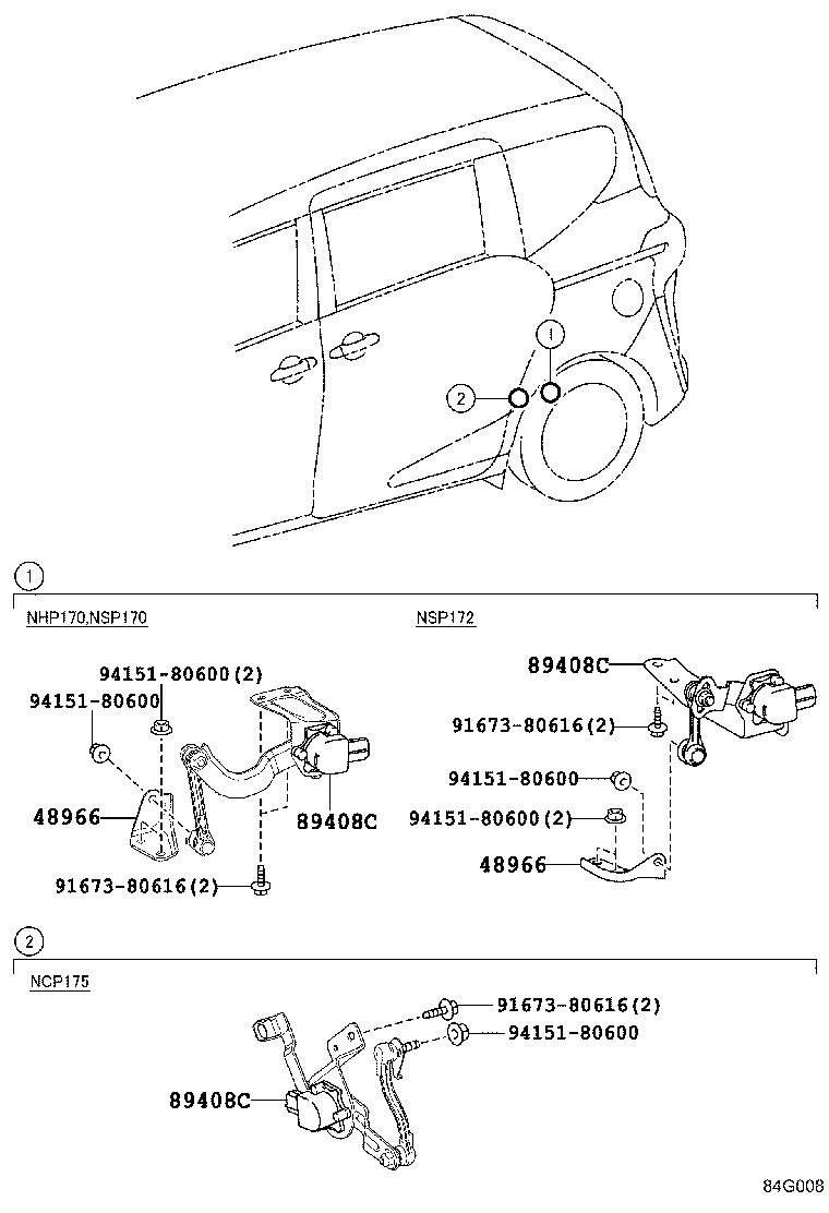 Exploded illustration 84G008