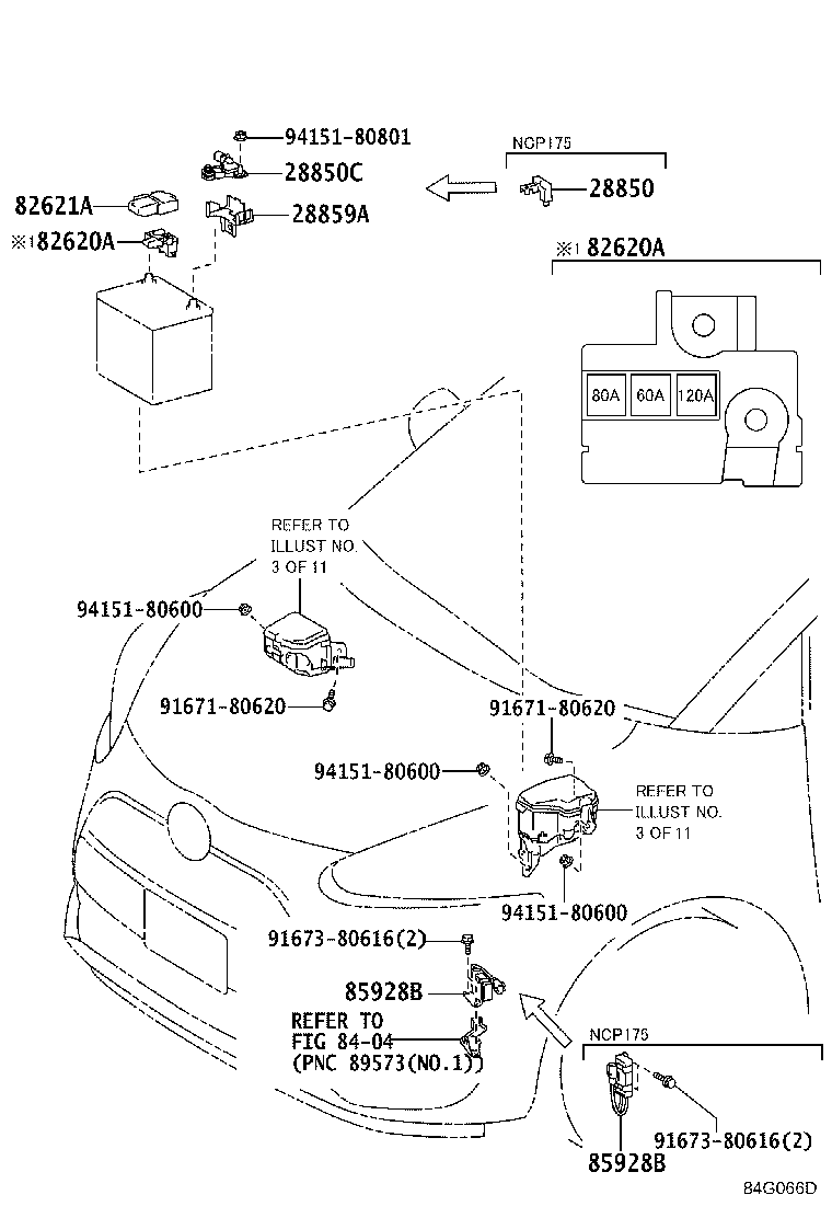 Exploded illustration 84G066D