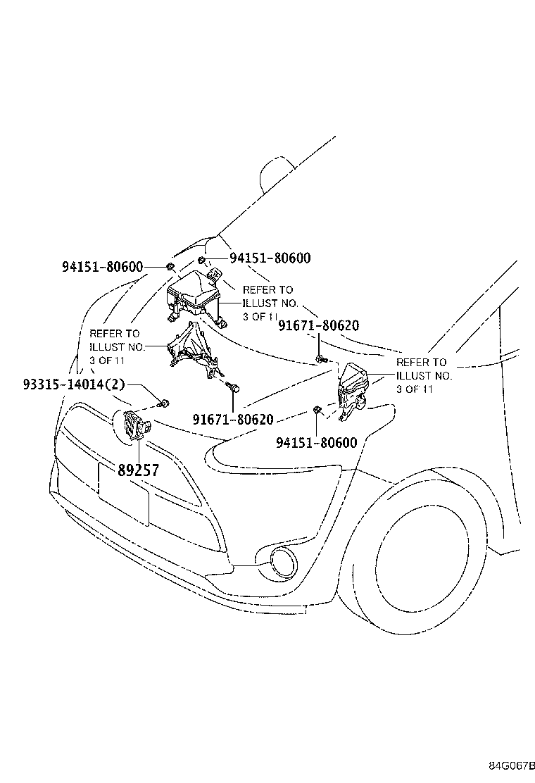 Exploded illustration 84G067B