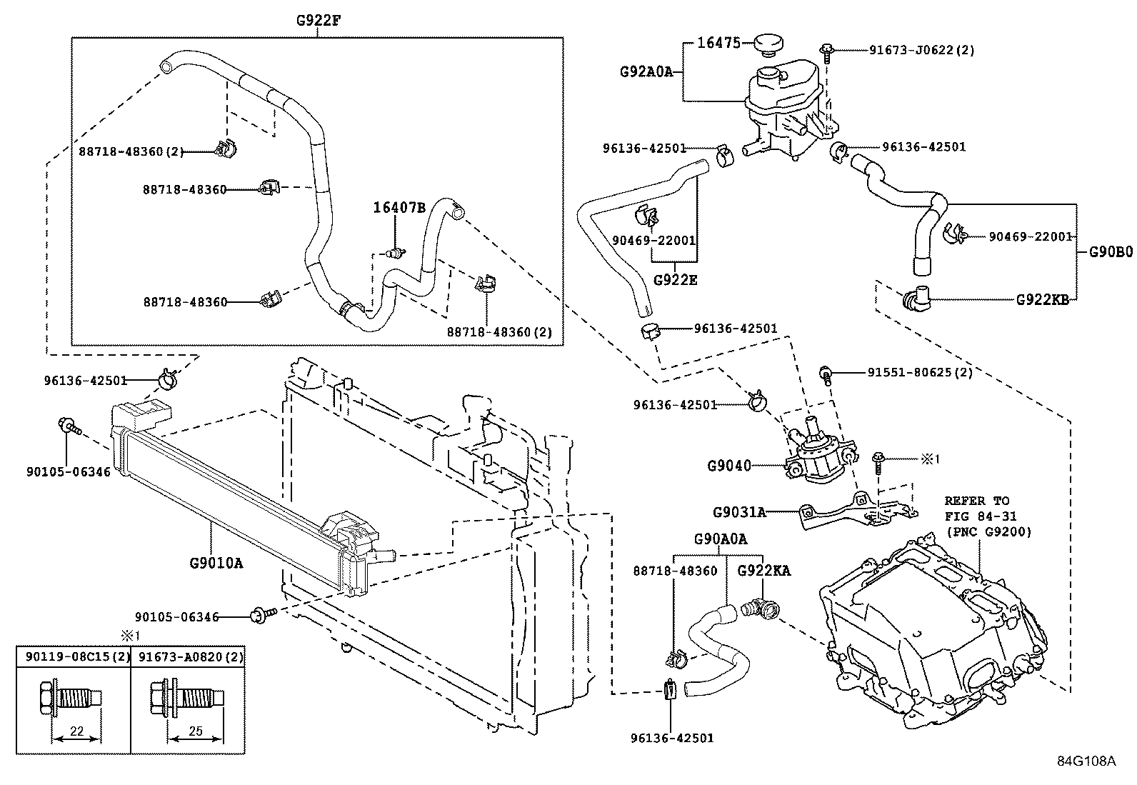 Exploded illustration 84G108A