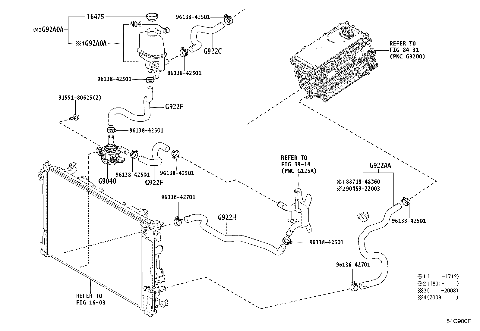 Exploded illustration 84G900F