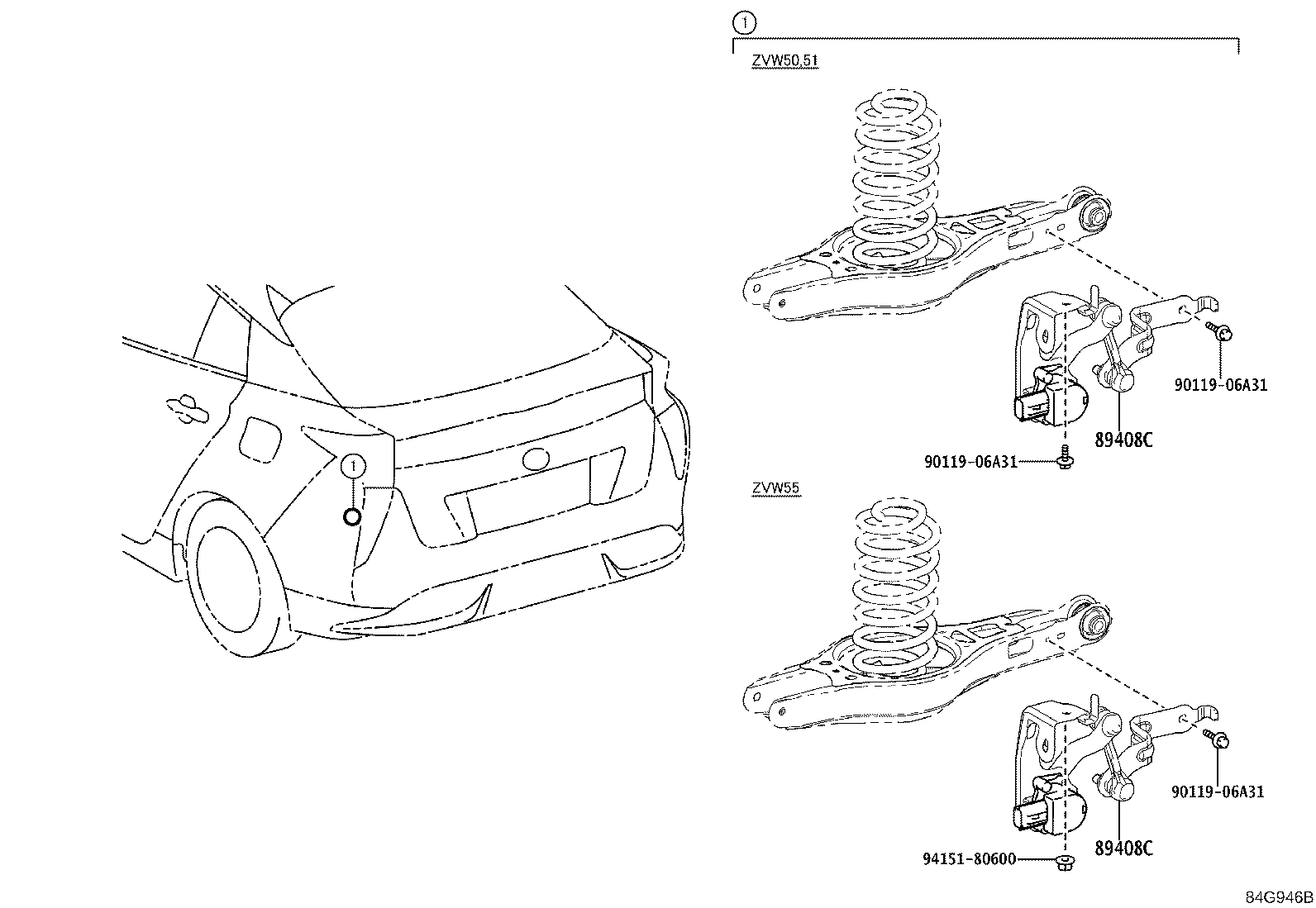 Exploded illustration 84G946B