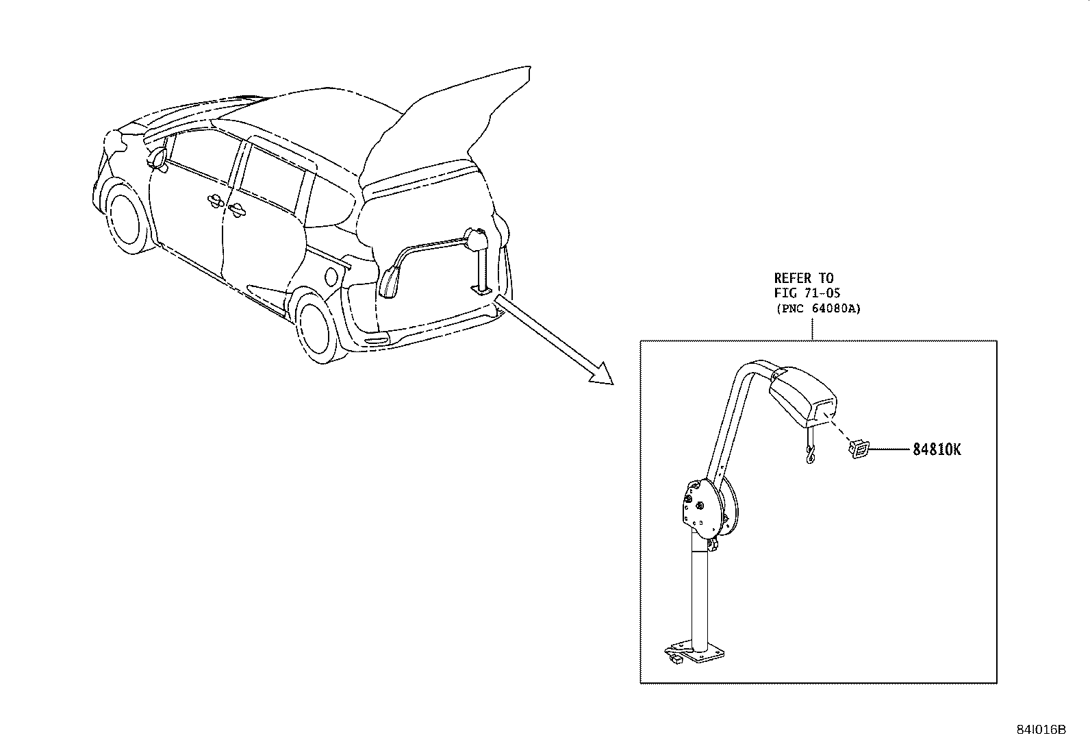 Exploded illustration 84I016B