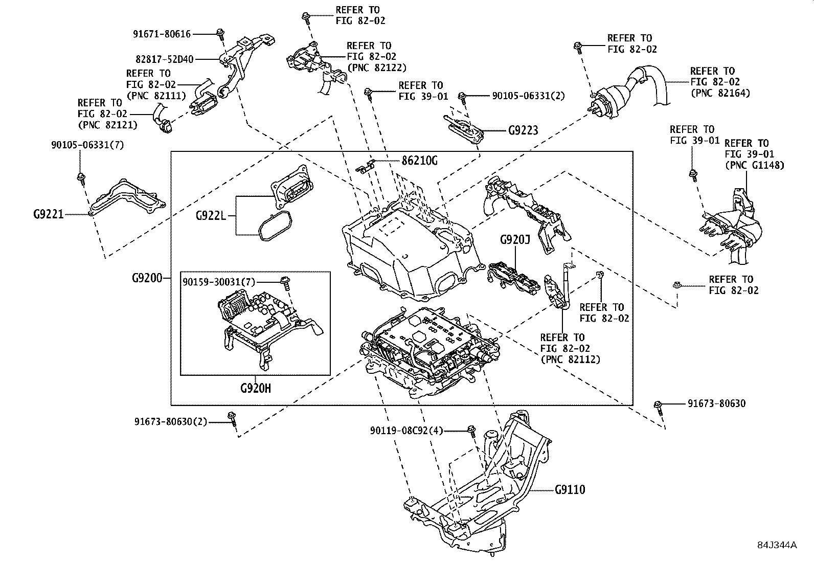 Exploded illustration 84J344A