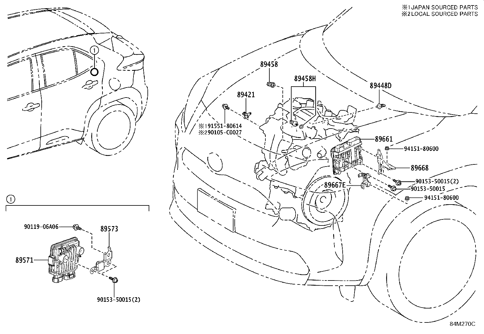 Exploded illustration 84M270C