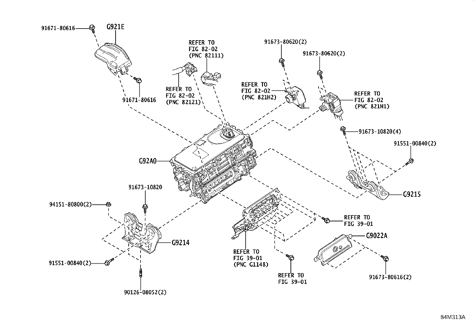 Exploded illustration 84M313A