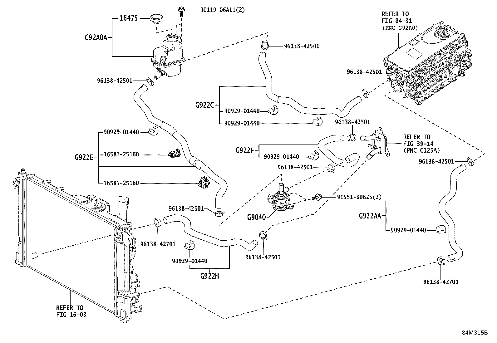 Exploded illustration 84M315B