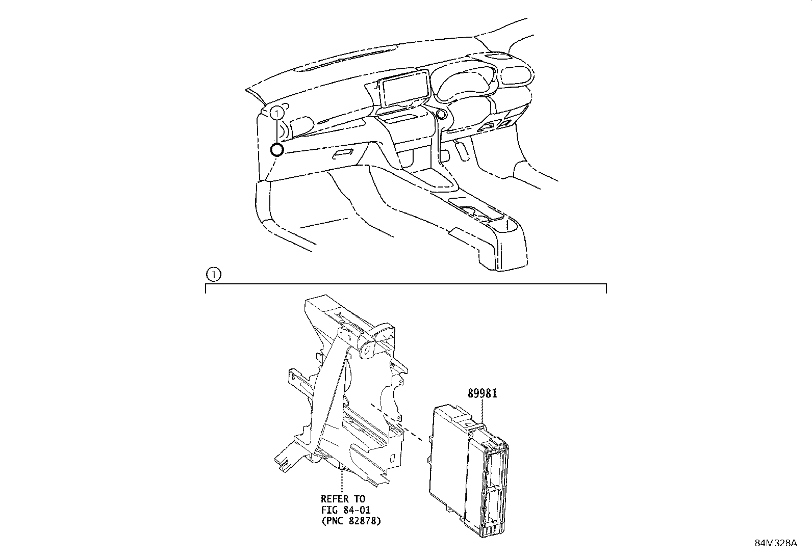Exploded illustration 84M328A