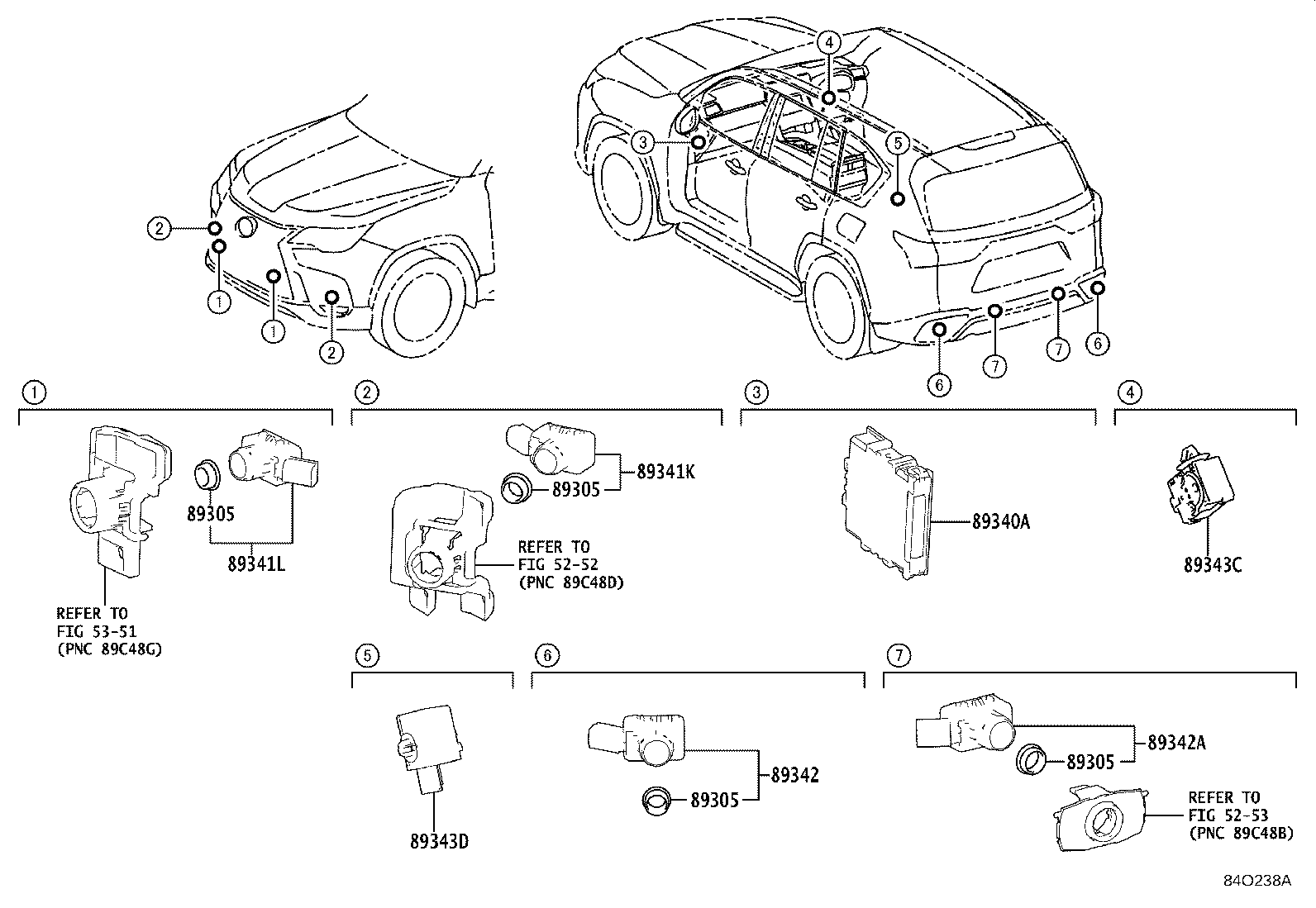 Exploded illustration 84O238A