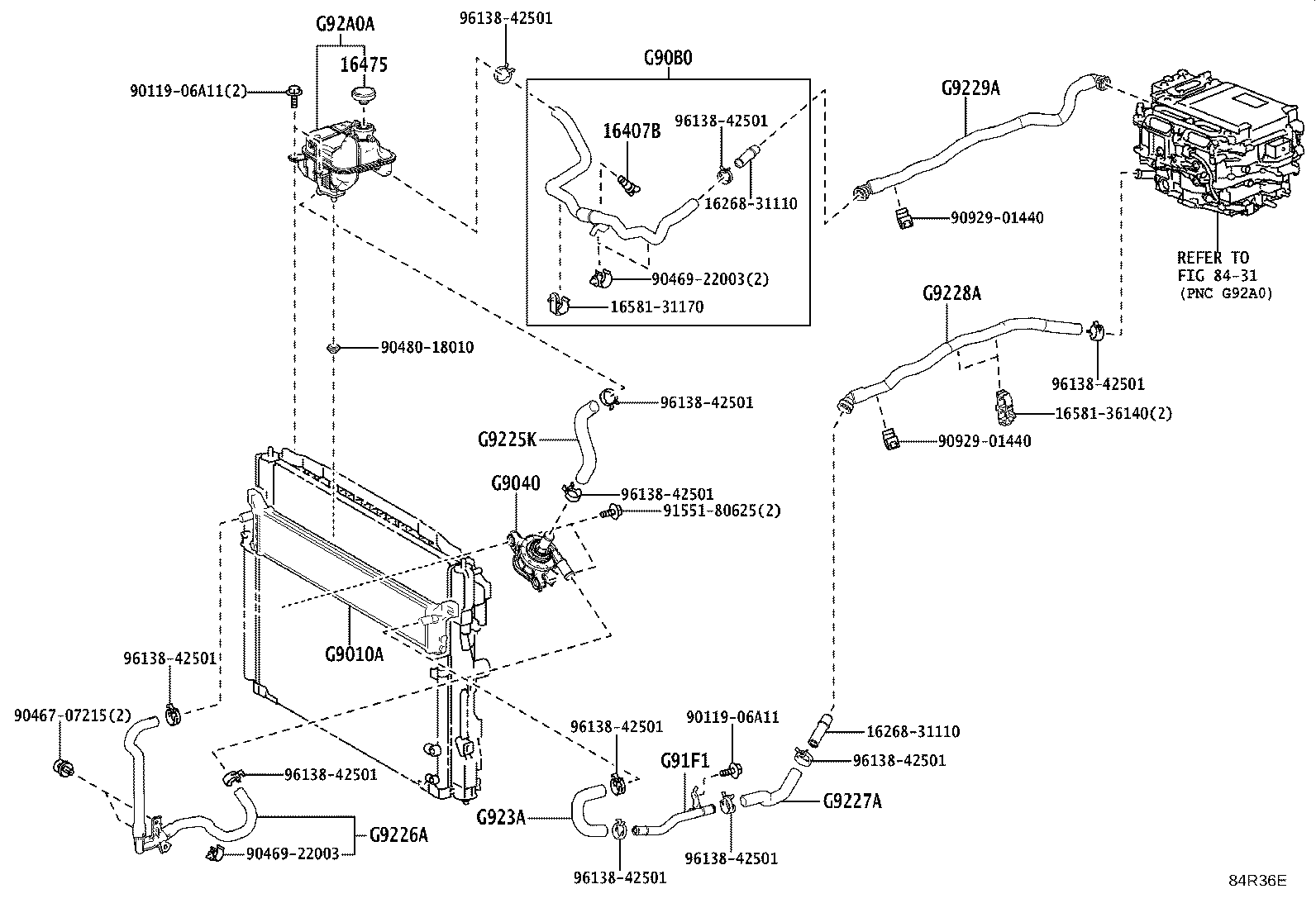Exploded illustration 84R36E