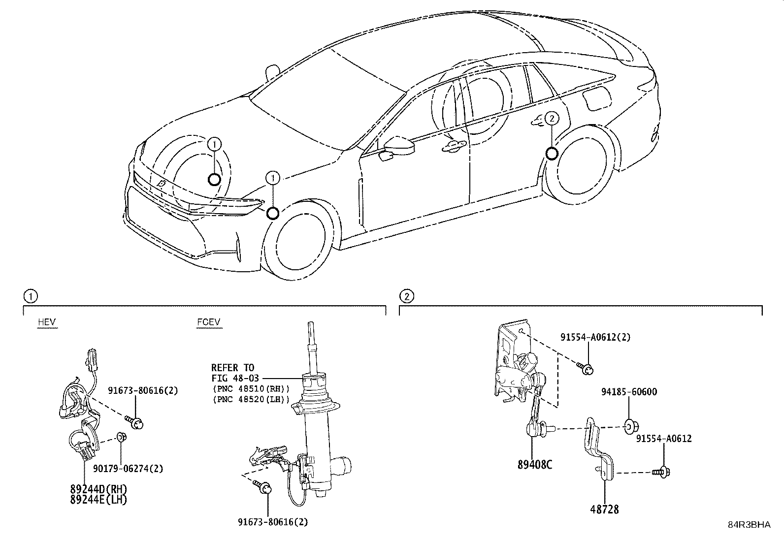 Exploded illustration 84R3BHA