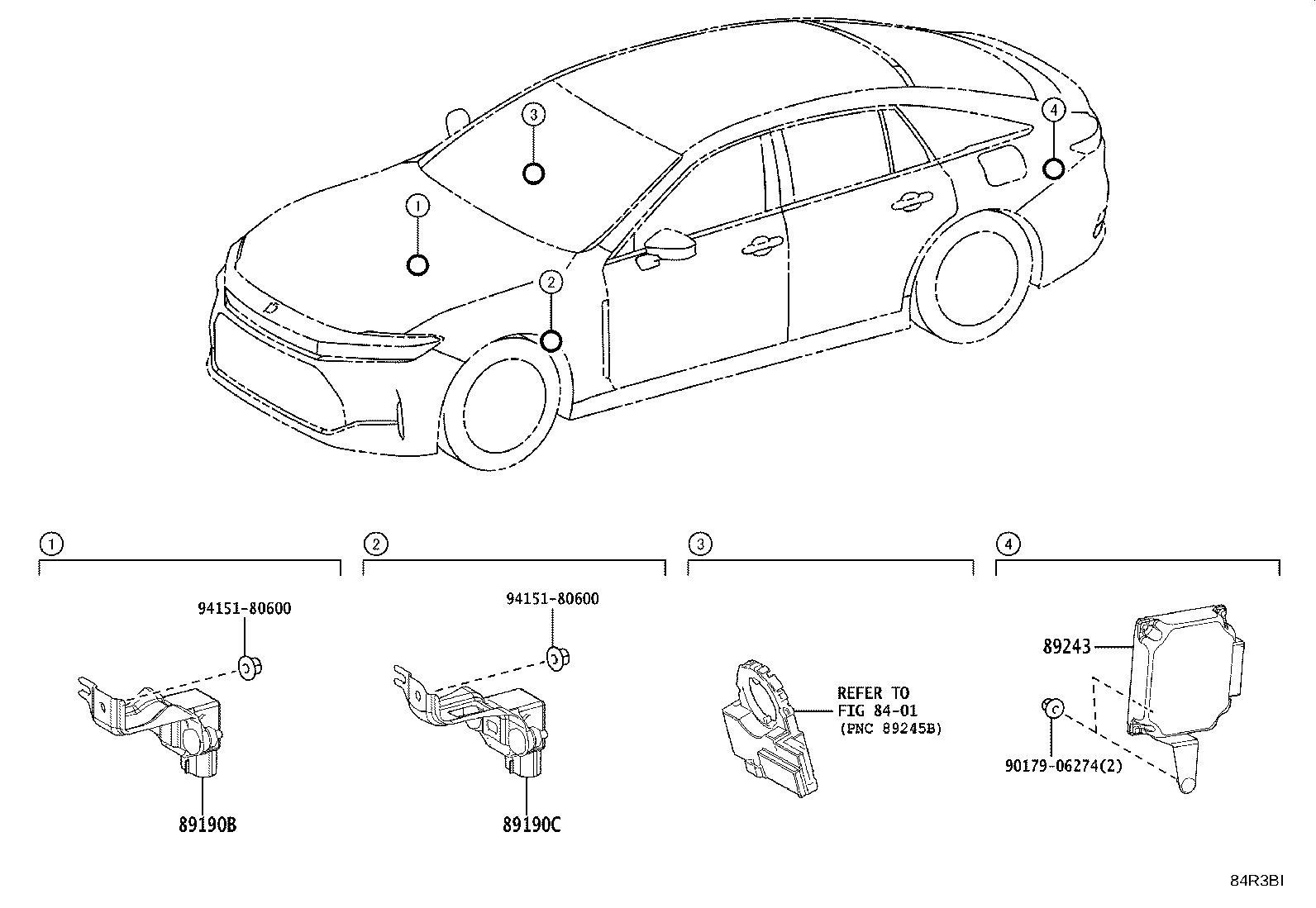 Exploded illustration 84R3BI