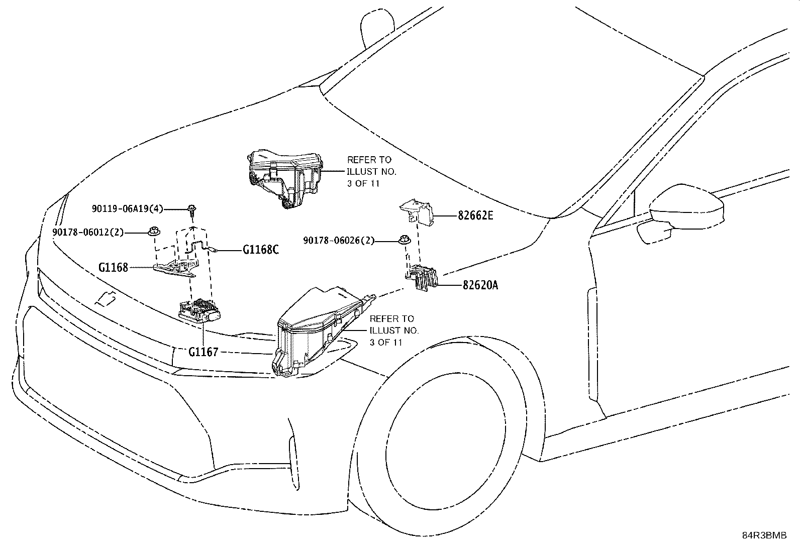 Exploded illustration 84R3BMB