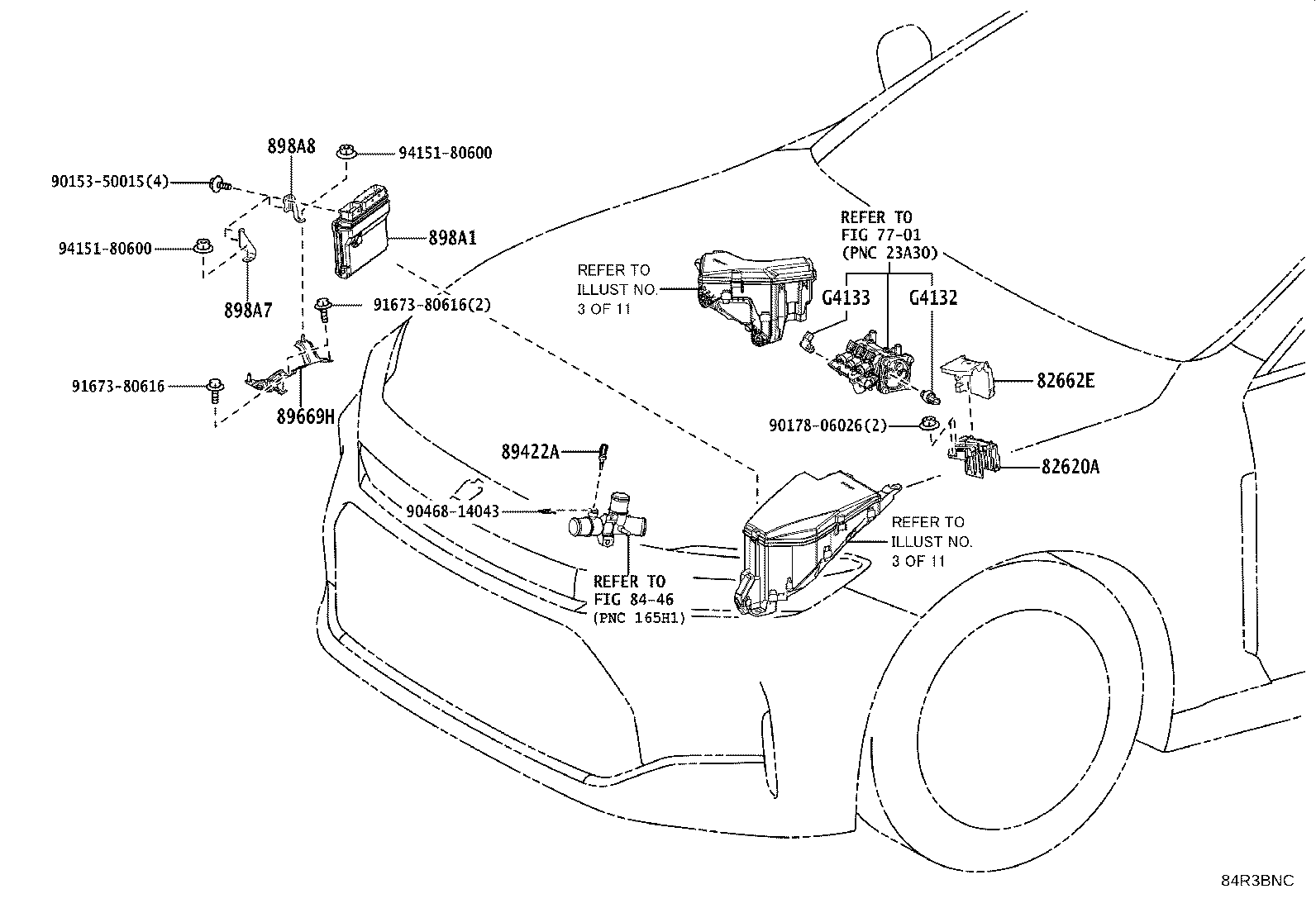 Exploded illustration 84R3BNC