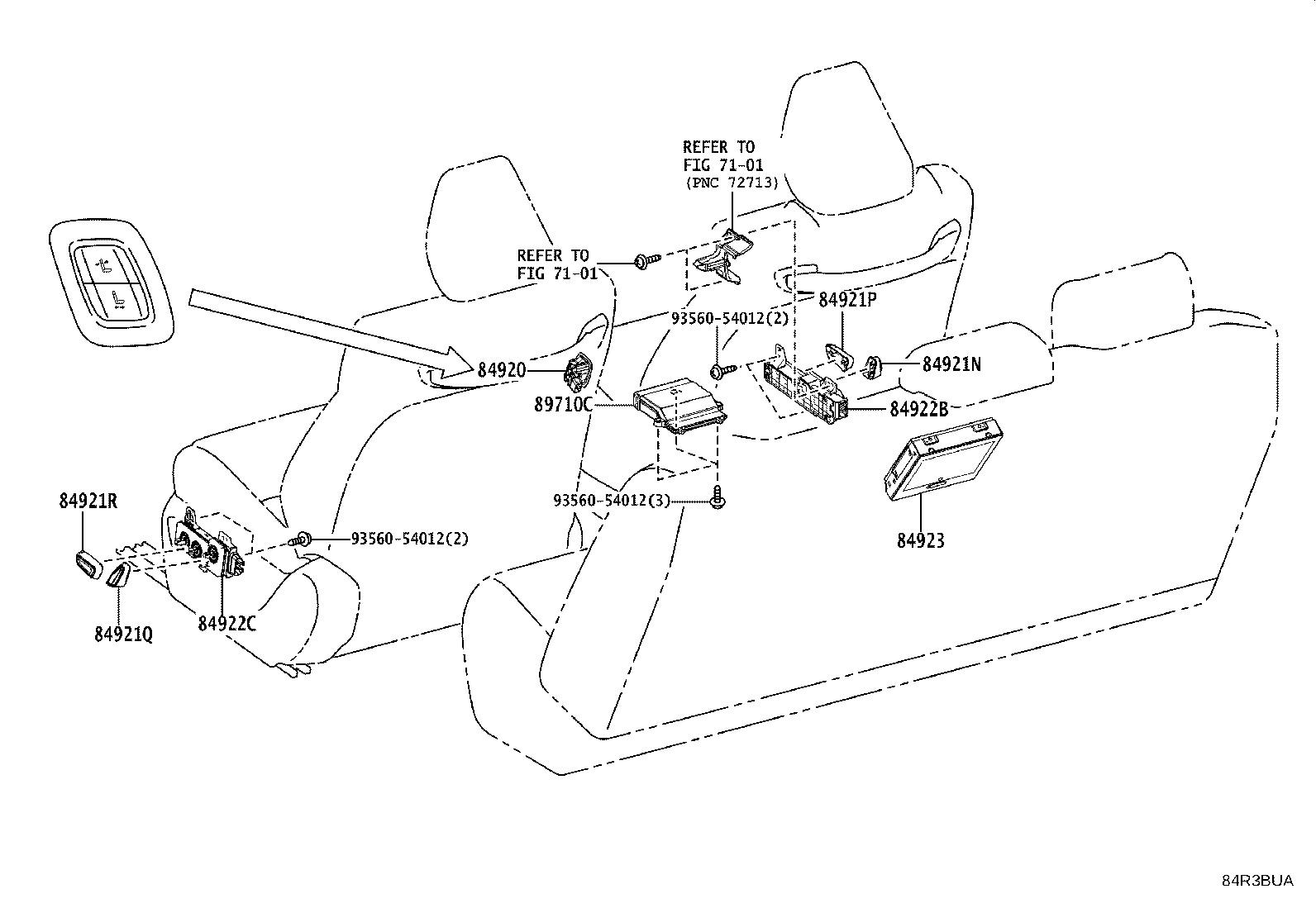 Exploded illustration 84R3BUA