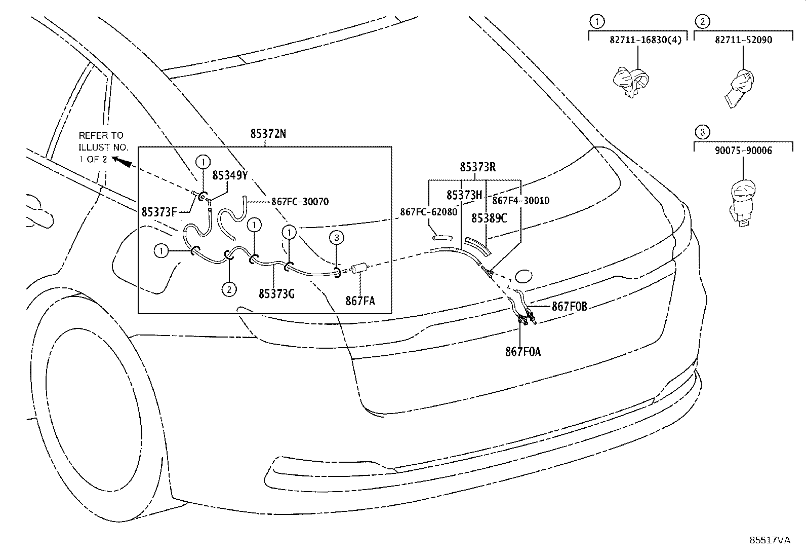 Exploded illustration 85517VC