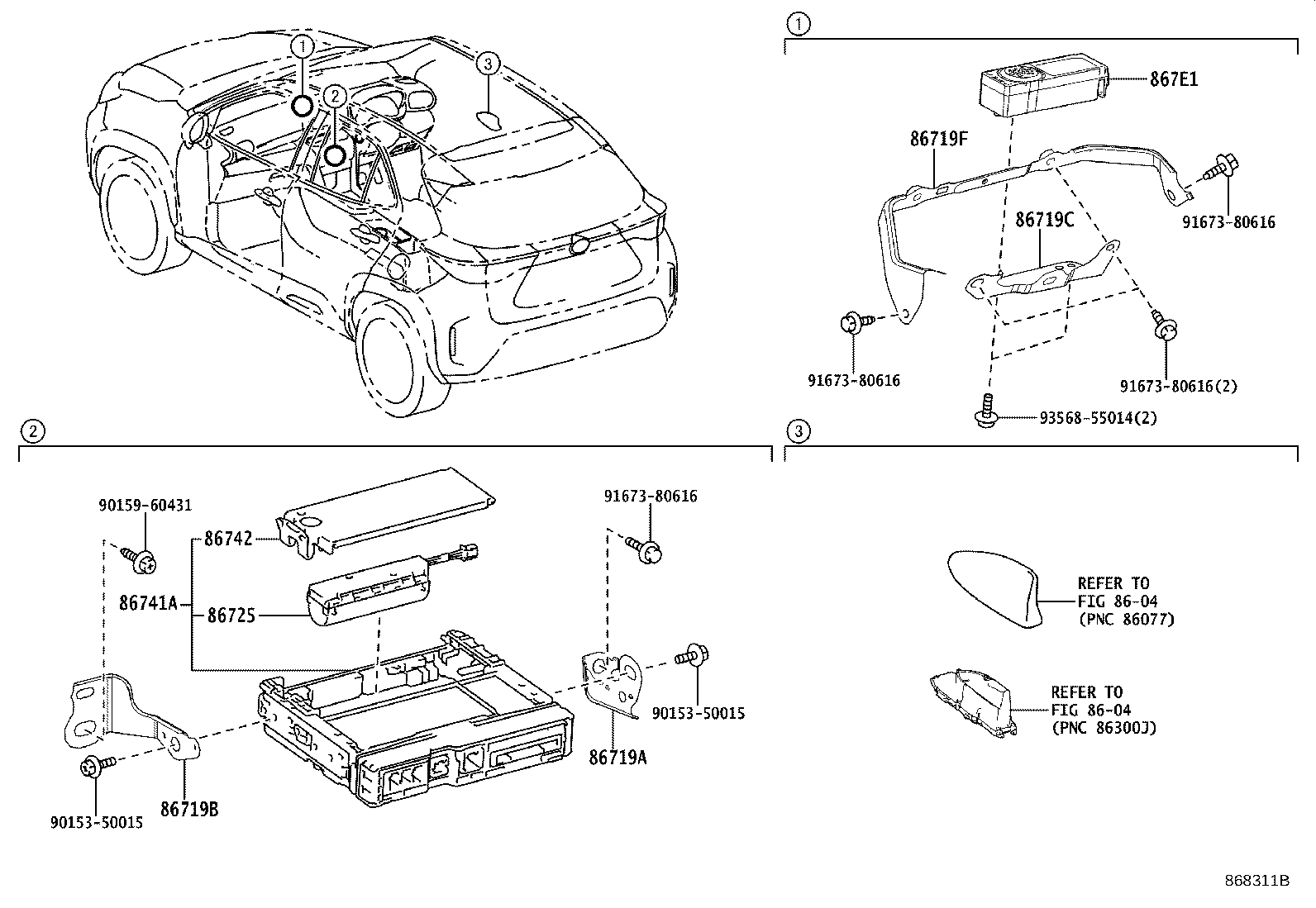 Exploded illustration 868311B