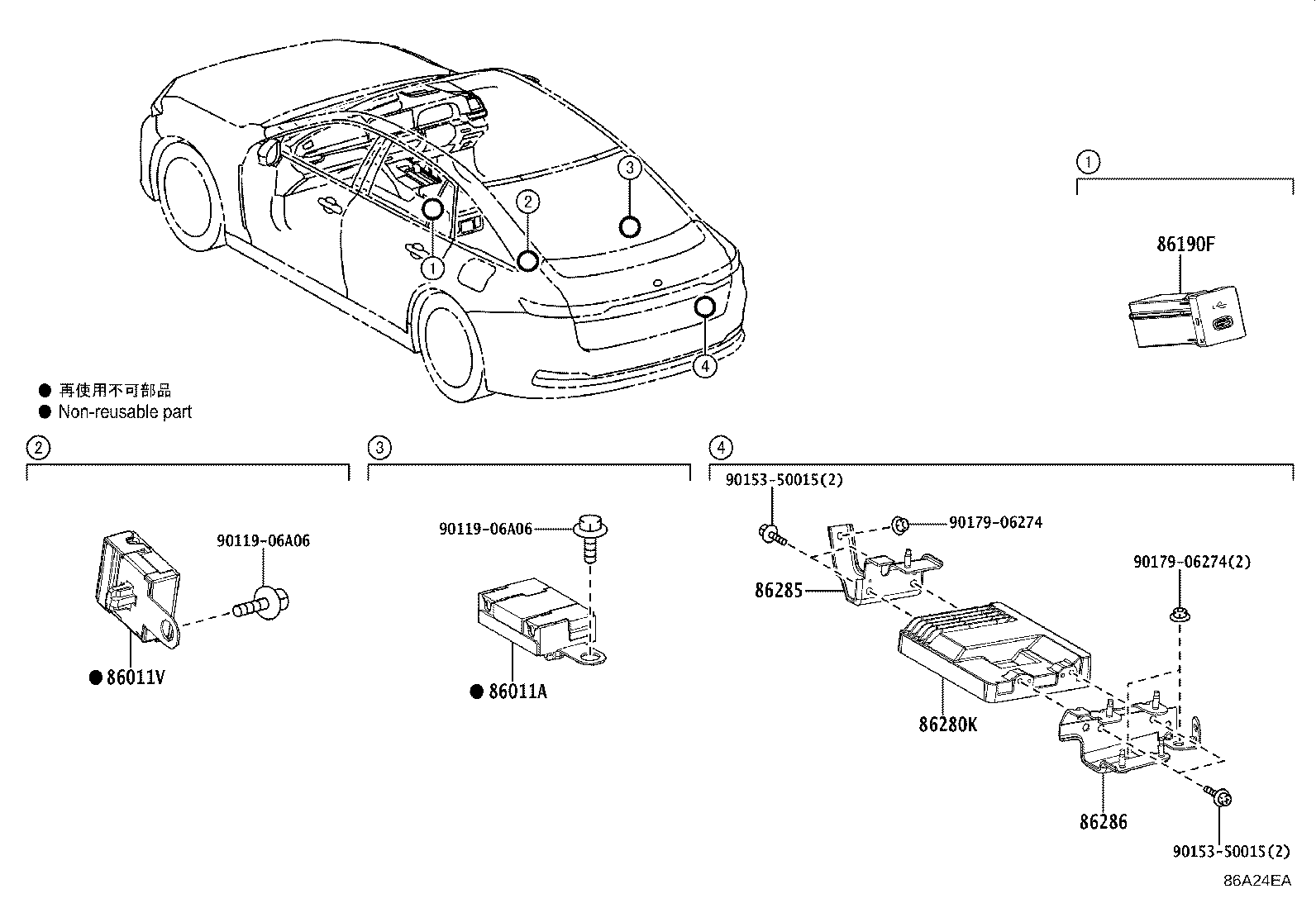 Exploded illustration 86A24EA