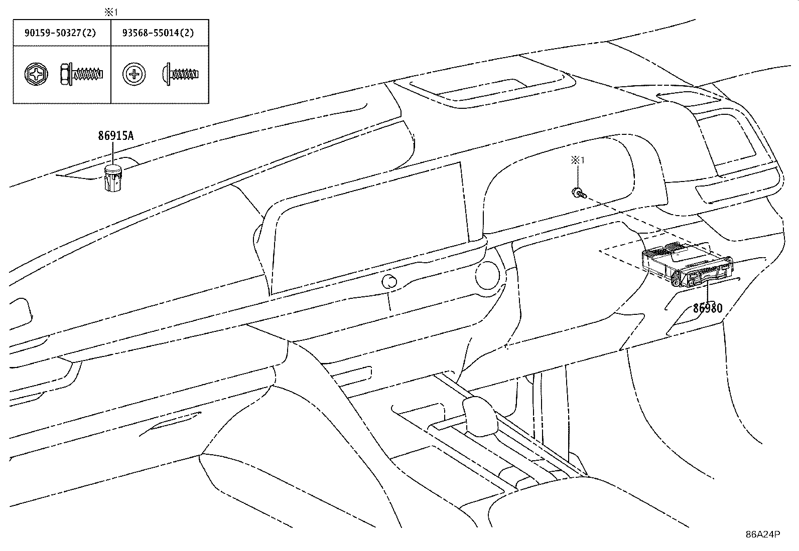 Exploded illustration 86A24P