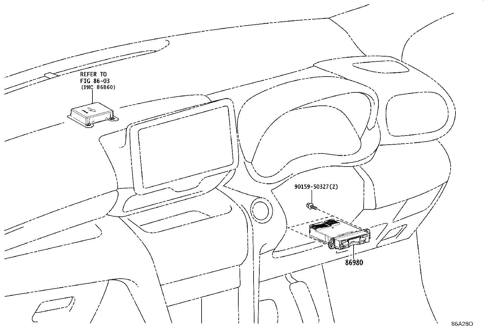 Exploded illustration 86A28O