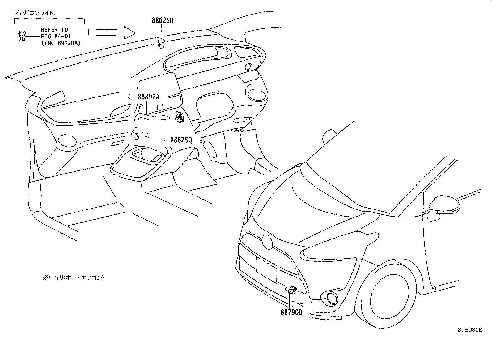 Exploded illustration 87E981B