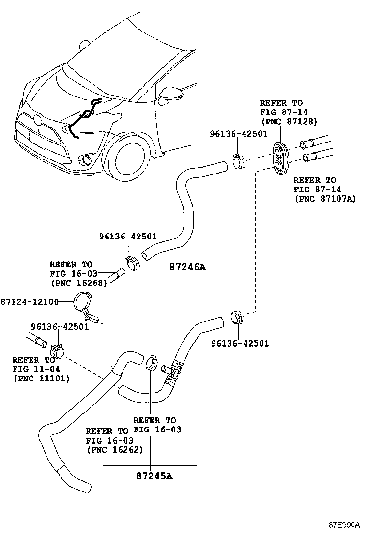 Exploded illustration 87E990A