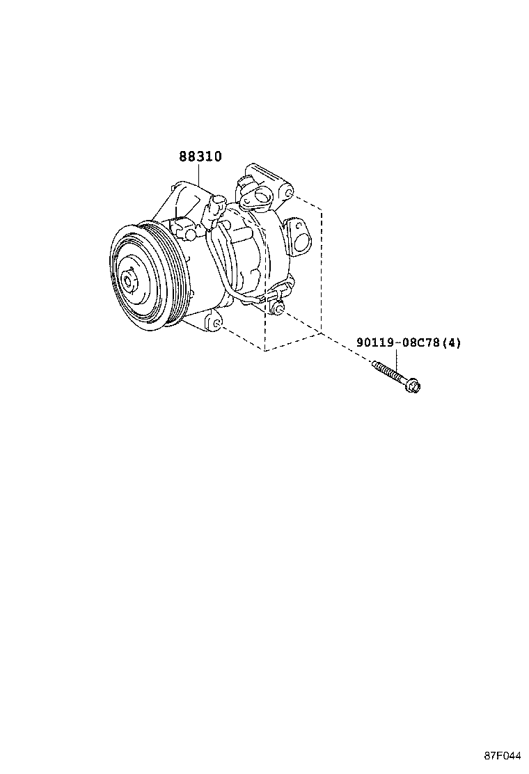 Exploded illustration 87F044