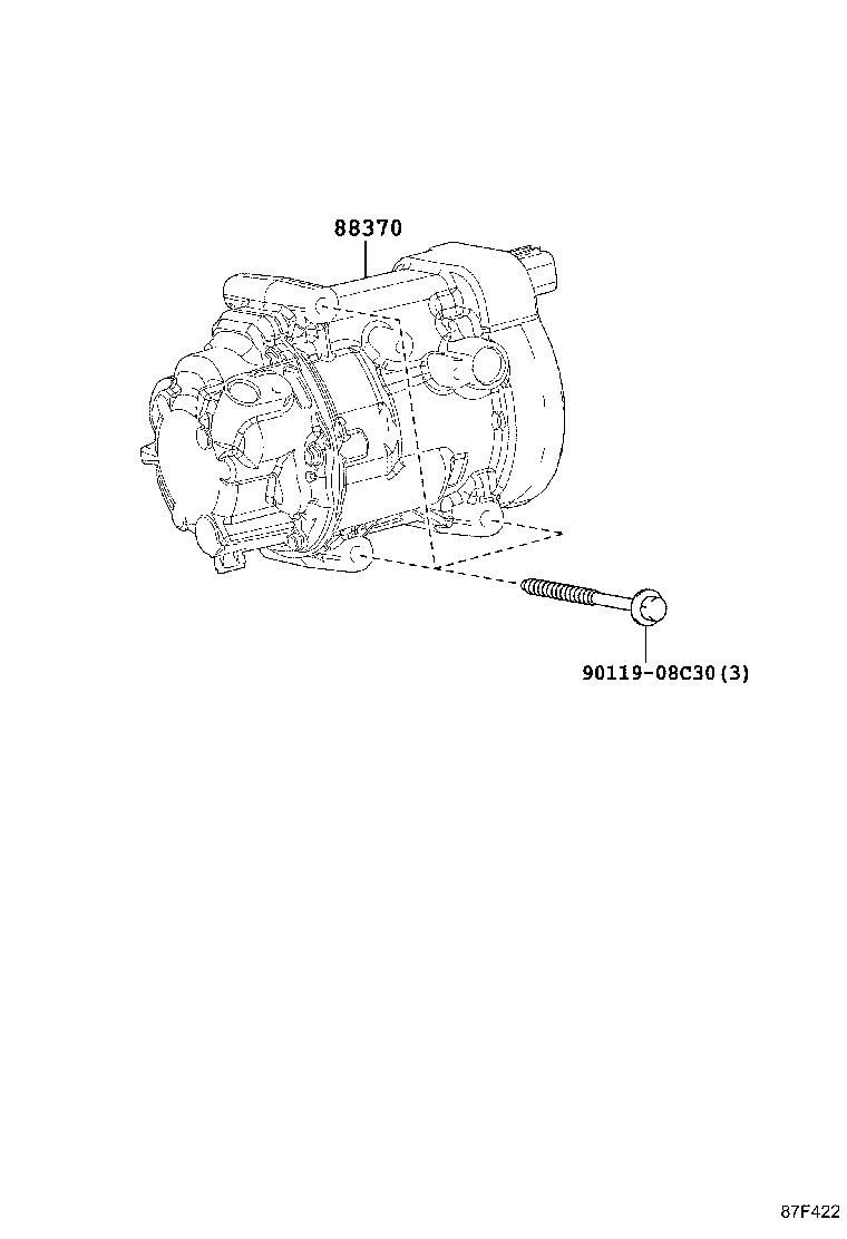 Exploded illustration 87F422