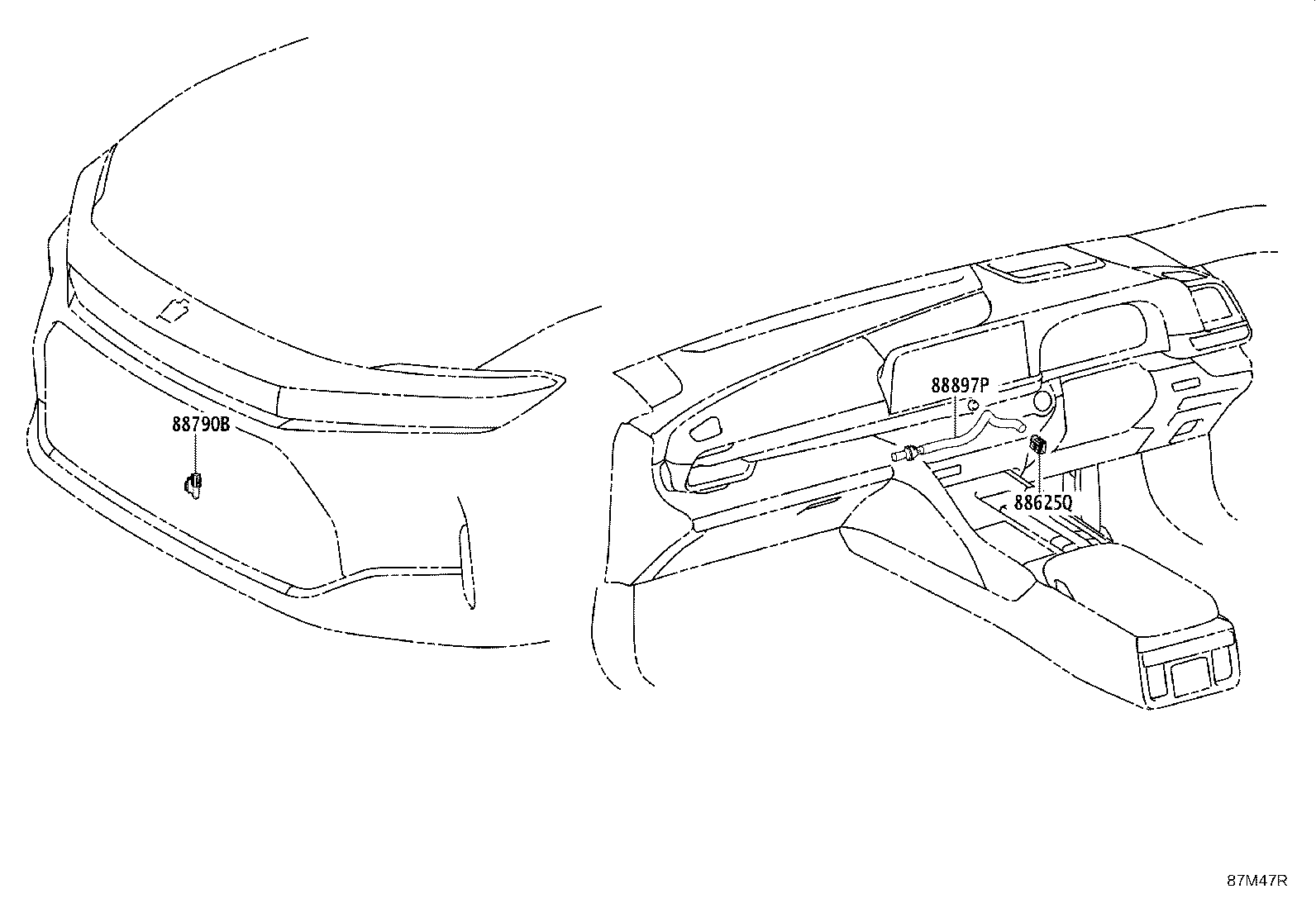 Exploded illustration 87M47R