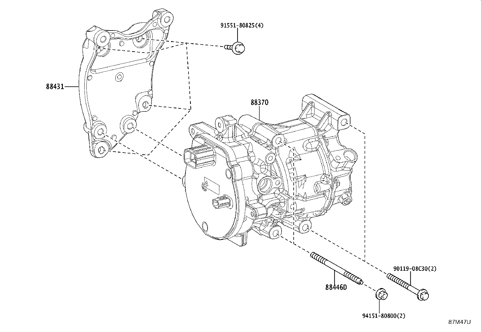 Exploded illustration 87M47U