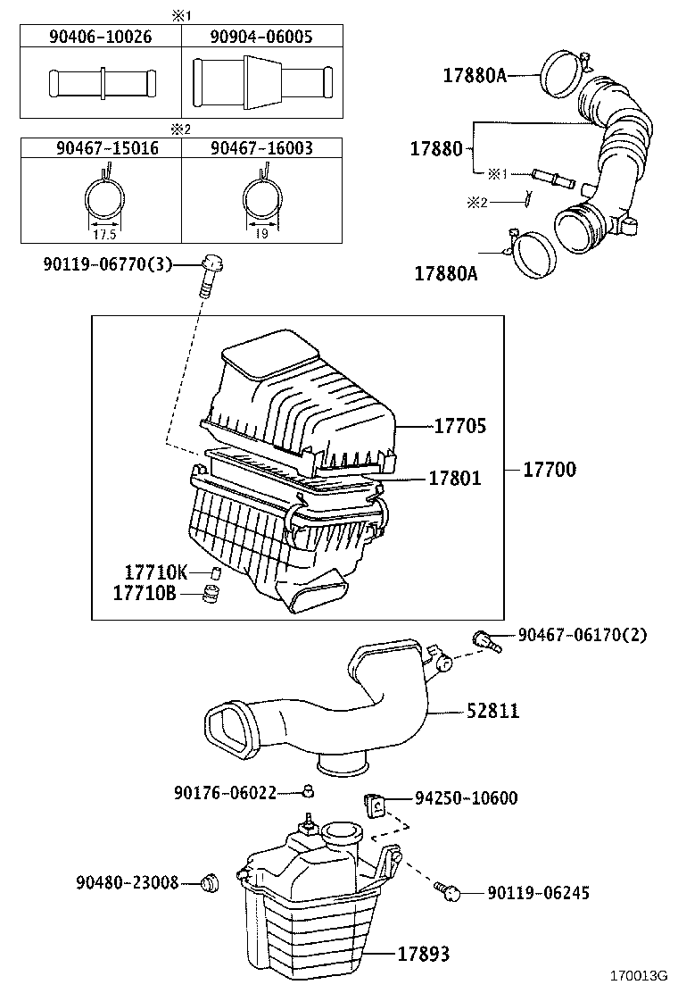 Exploded illustration 170013G