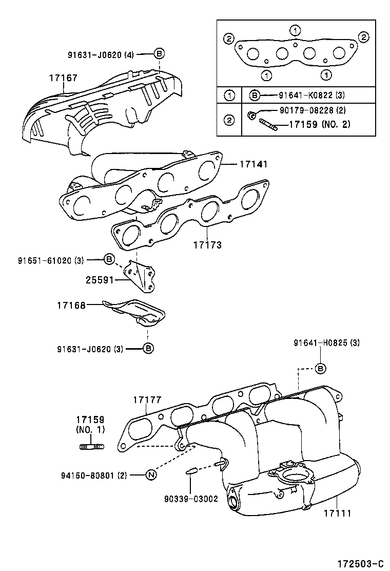 Exploded illustration 172503C