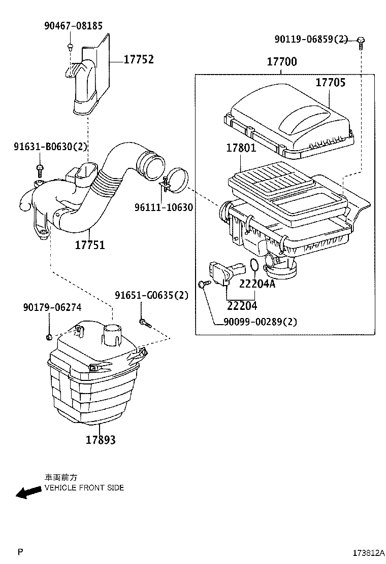 Exploded illustration 173812A