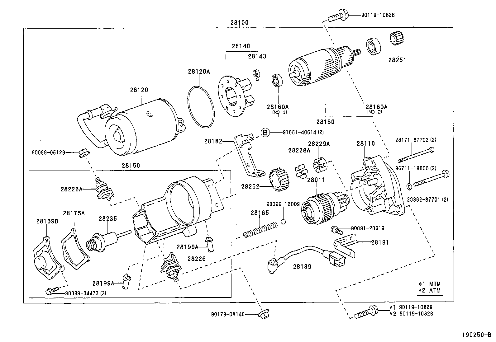Exploded illustration 190250B